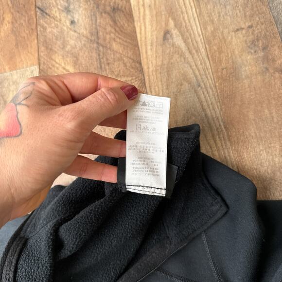 Vintage 90s Patagonia Jacket Women's Small Black Polartec Fleece 1/4 Zip 5372 - Picture 7 of 14